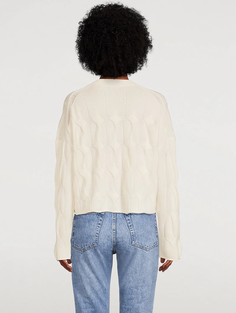 Cable-Knit Crop Sweater