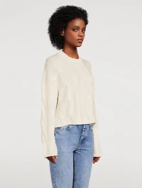 Cable-Knit Crop Sweater