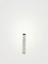 Chiara 18K White Gold Small Carabiner Earring With Diamonds