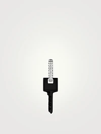 Small 18K White Gold Plated Key Earring