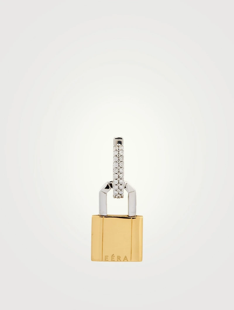 Small Lock 18K Gold Earring