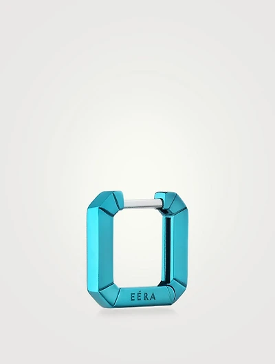Mini Square 18K White Gold Earring