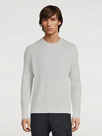 Linen-Blend Crewneck Sweater