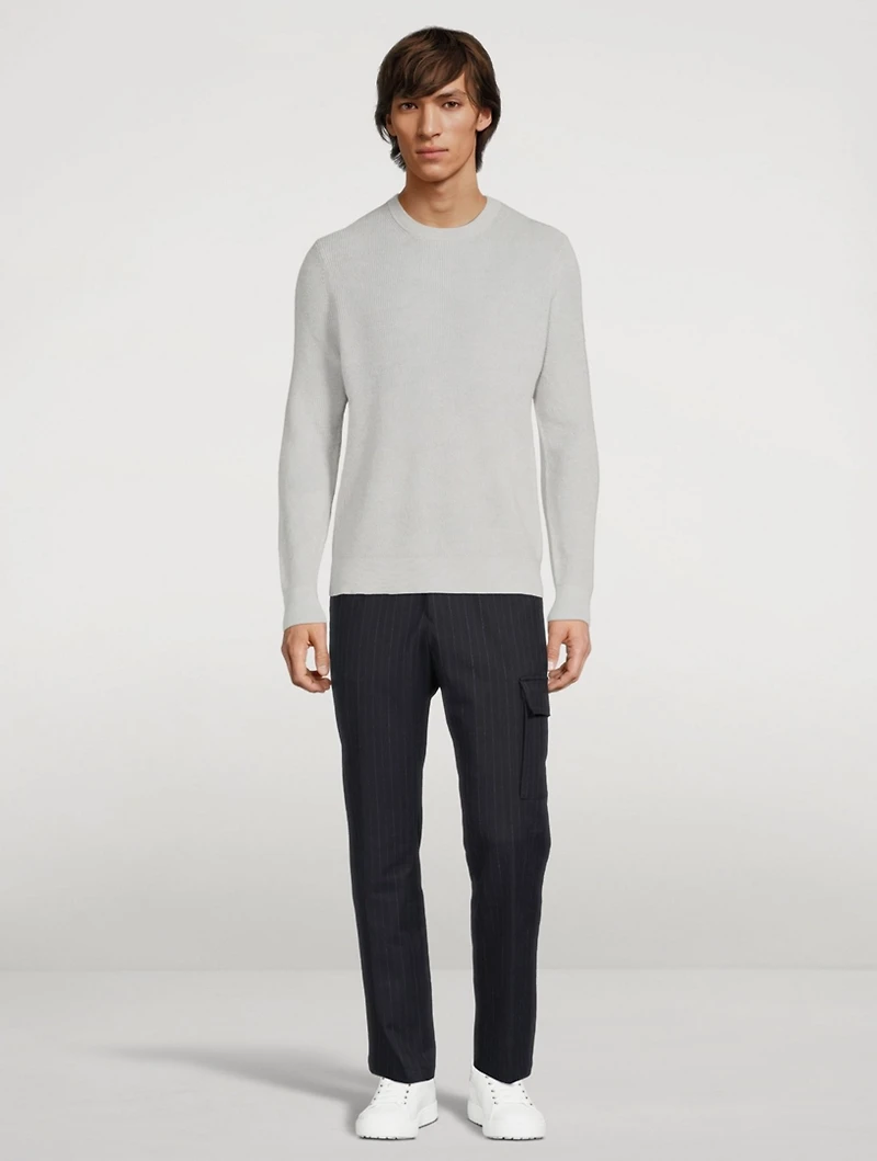 Linen-Blend Crewneck Sweater