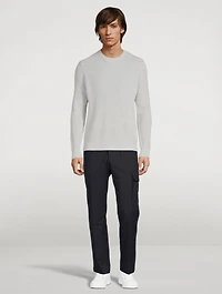 Linen-Blend Crewneck Sweater