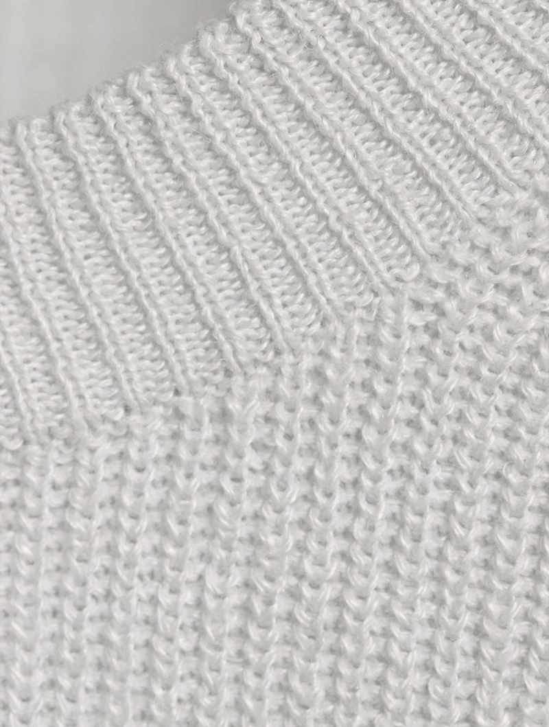 Linen-Blend Crewneck Sweater