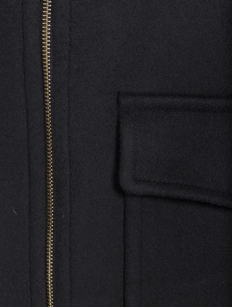 Theo Shearling-Trimmed Bomber Jacket