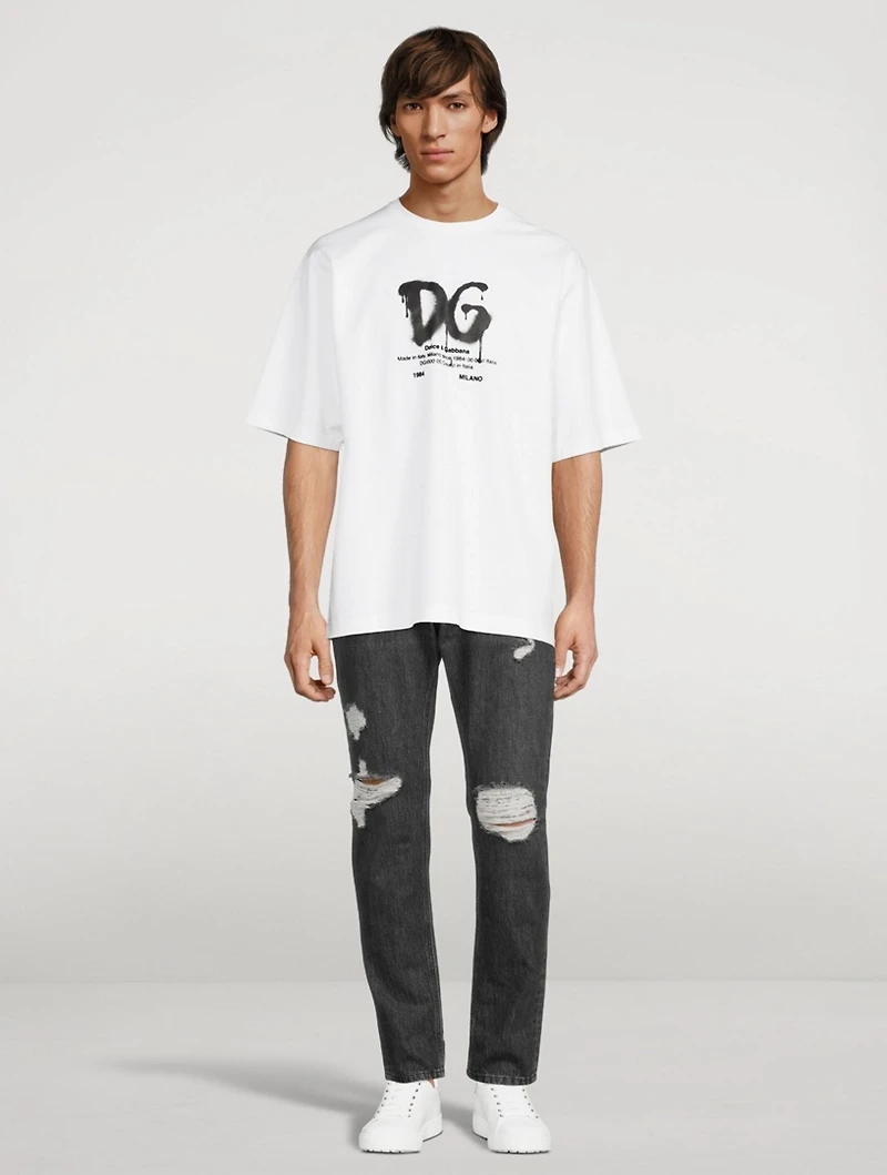 Oversized T-Shirt With Spray Logo