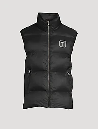 Palm Tree Zip Quilted Vest