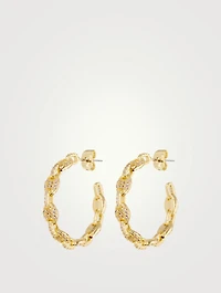 Pavé Mariner Hoop Earrings