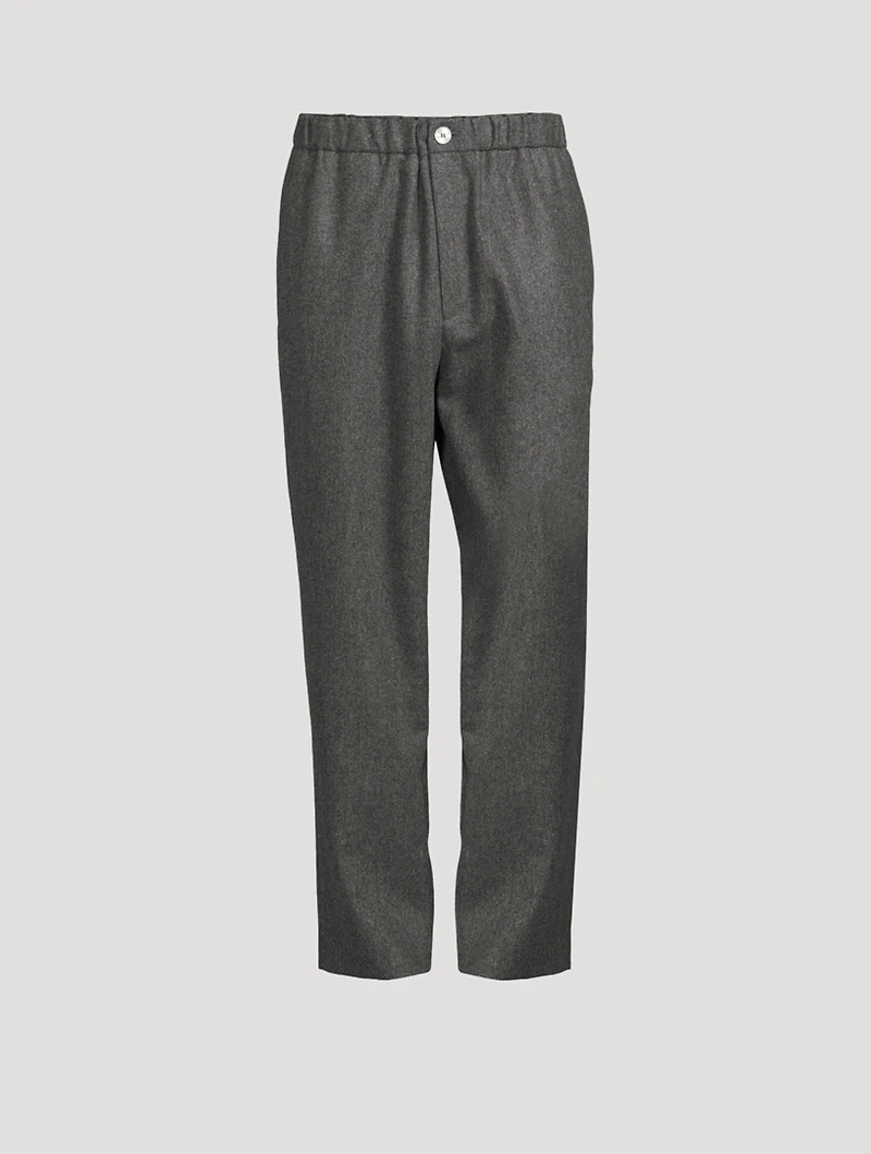 Wool-Blend Cropped Pants