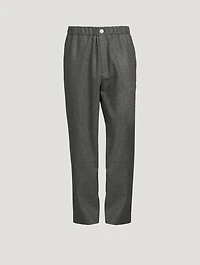 Wool-Blend Cropped Pants