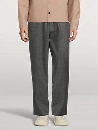 Wool-Blend Cropped Pants