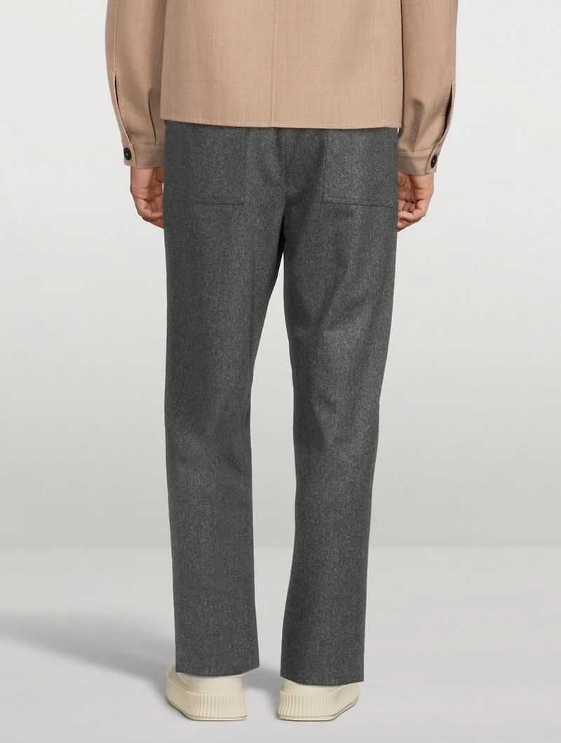 Wool-Blend Cropped Pants