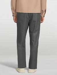 Wool-Blend Cropped Pants