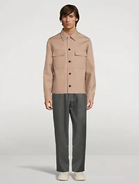 Wool-Blend Cropped Pants
