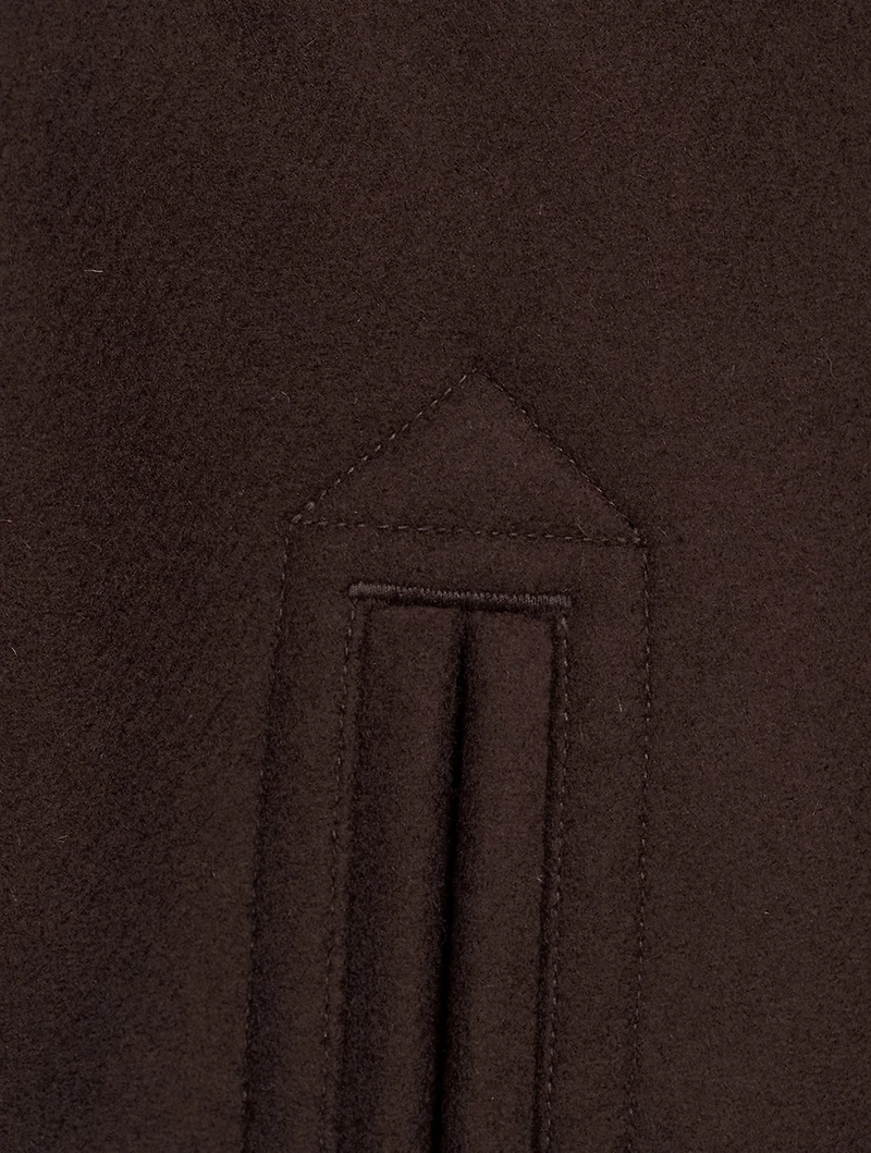 Wool Double-Breasted Coat