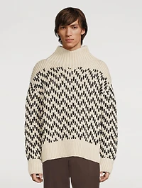 Wool And Mohair High-Neck Sweater