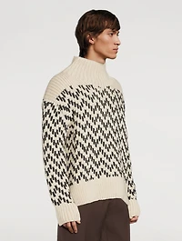 Wool And Mohair High-Neck Sweater