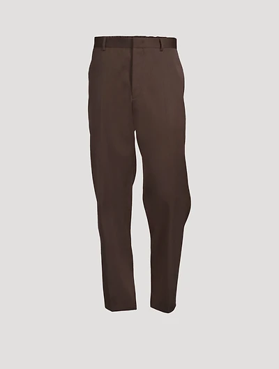 Wool Straight-Leg Pants