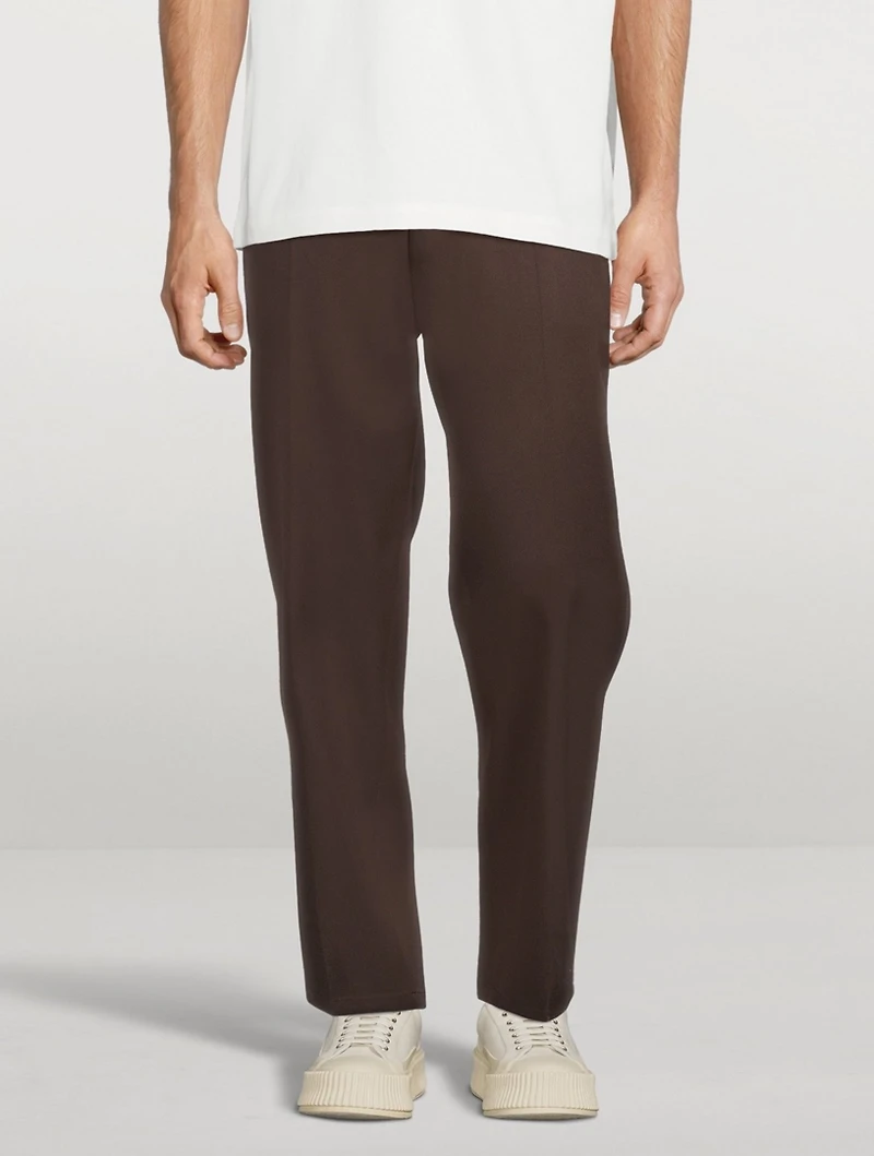 Wool Straight-Leg Pants