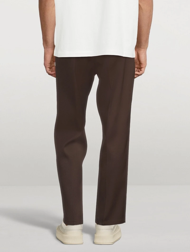 Wool Straight-Leg Pants