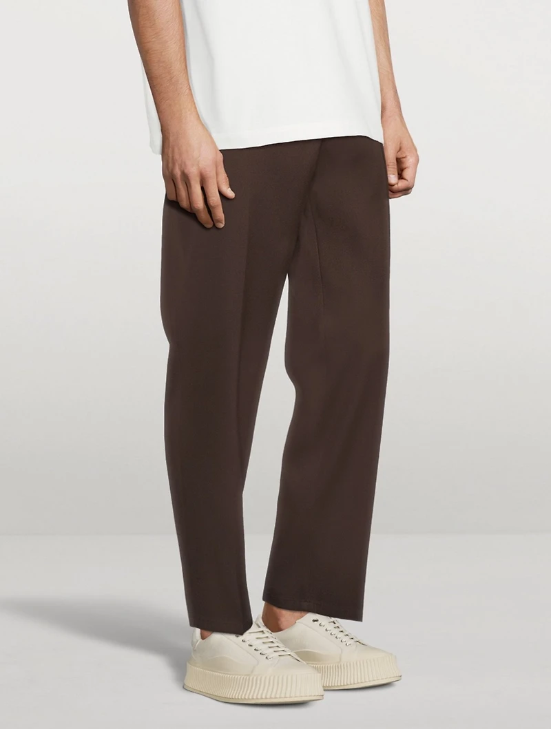 Wool Straight-Leg Pants