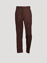 Cotton Straight-Leg Pants