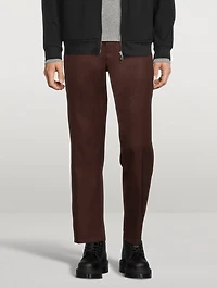 Cotton Straight-Leg Pants