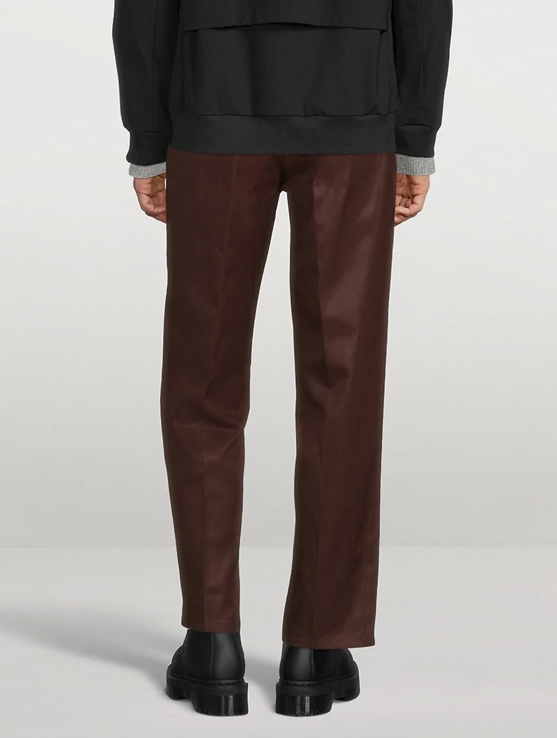 Cotton Straight-Leg Pants