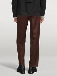 Cotton Straight-Leg Pants