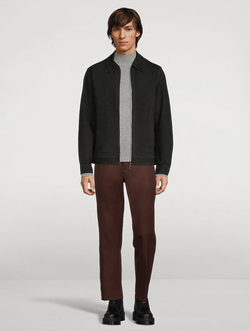 Cotton Straight-Leg Pants
