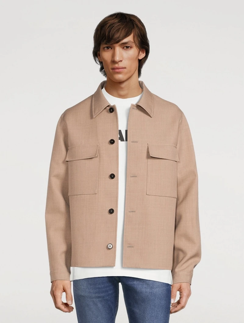 Double Face Wool Shirt Jacket