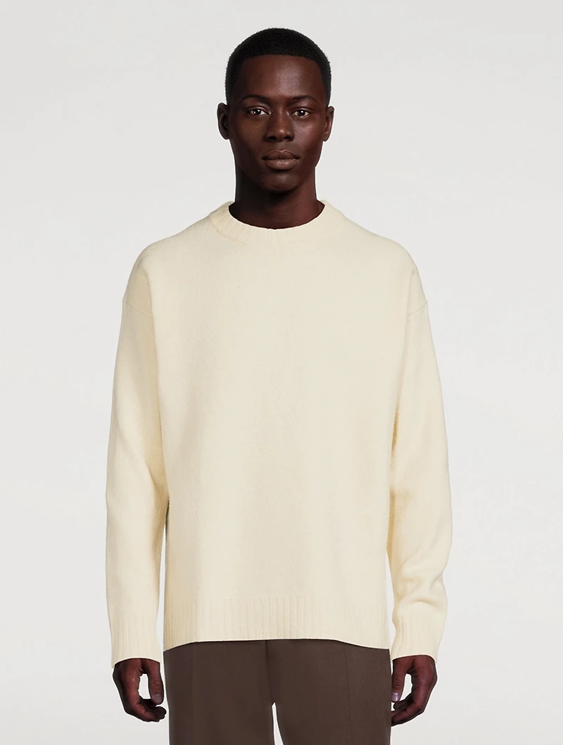 Wool Oversized Crewneck Sweater