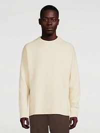 Wool Oversized Crewneck Sweater