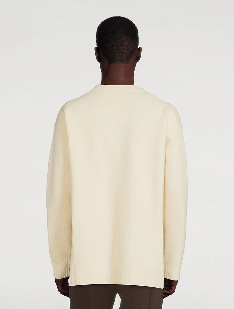 Wool Oversized Crewneck Sweater
