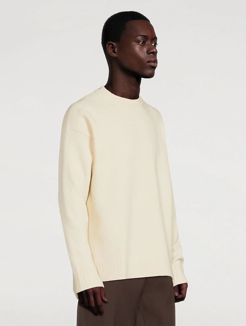 Wool Oversized Crewneck Sweater