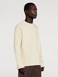 Wool Oversized Crewneck Sweater