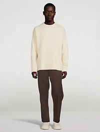 Wool Oversized Crewneck Sweater