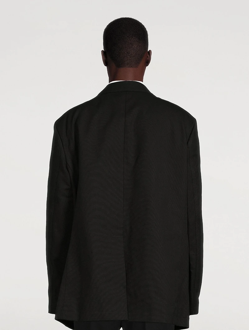 Cotton Oversized Jacket With Badge