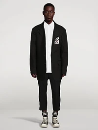 Cotton Oversized Jacket With Badge