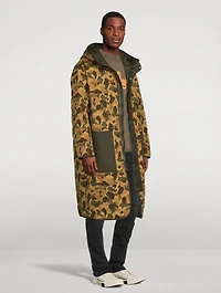 Camouflage Padded Coat With Hood