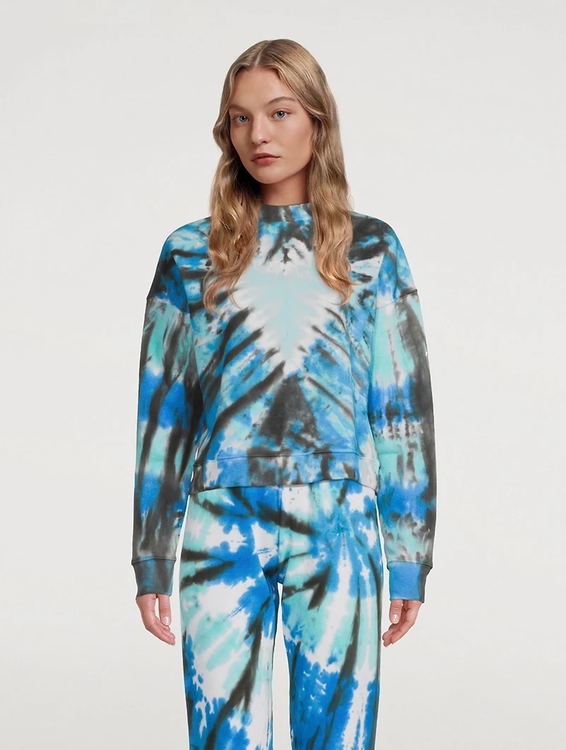 Modum Sweatshirt Heart Tie-Dye Print