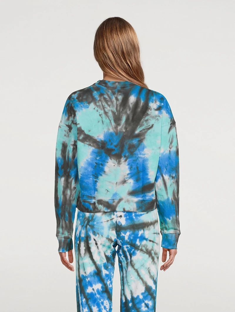 Modum Sweatshirt Heart Tie-Dye Print