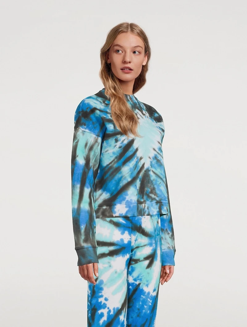 Modum Sweatshirt Heart Tie-Dye Print