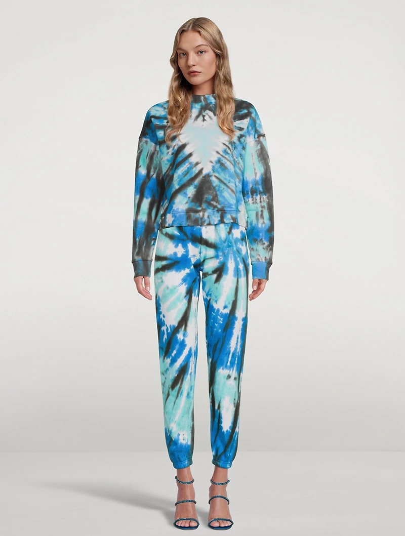 Modum Sweatshirt Heart Tie-Dye Print