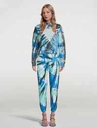 Modum Sweatshirt Heart Tie-Dye Print
