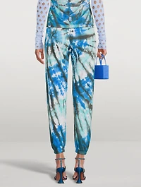 Modum Sweatpants Swirl Tie-Dye Print