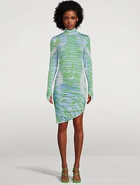 Orbit City Long-Sleeve Mini Dress