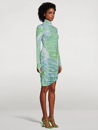 Orbit City Long-Sleeve Mini Dress